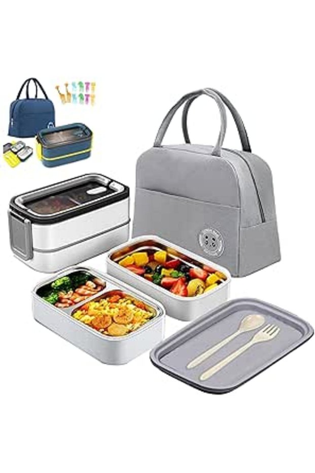 Dua Stainless Steel Lunch Box for Adults & Kids with Insulated Lunch Bag, Insulated Bento Lunch Box