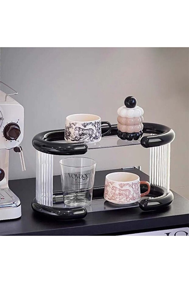 حامل اكواب من الاكريليك شفاف. - 1