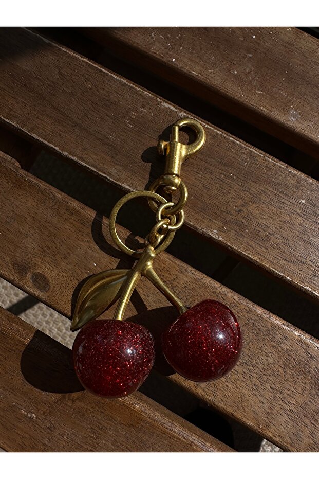 سلسلة مفاتيح / حلية على شكل كرز - 1