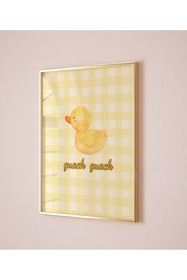 (ÇERÇEVESİZ) Civcivli sarı kişiselleştirilebilir bebek/çocuk odası 3lü seti - 6