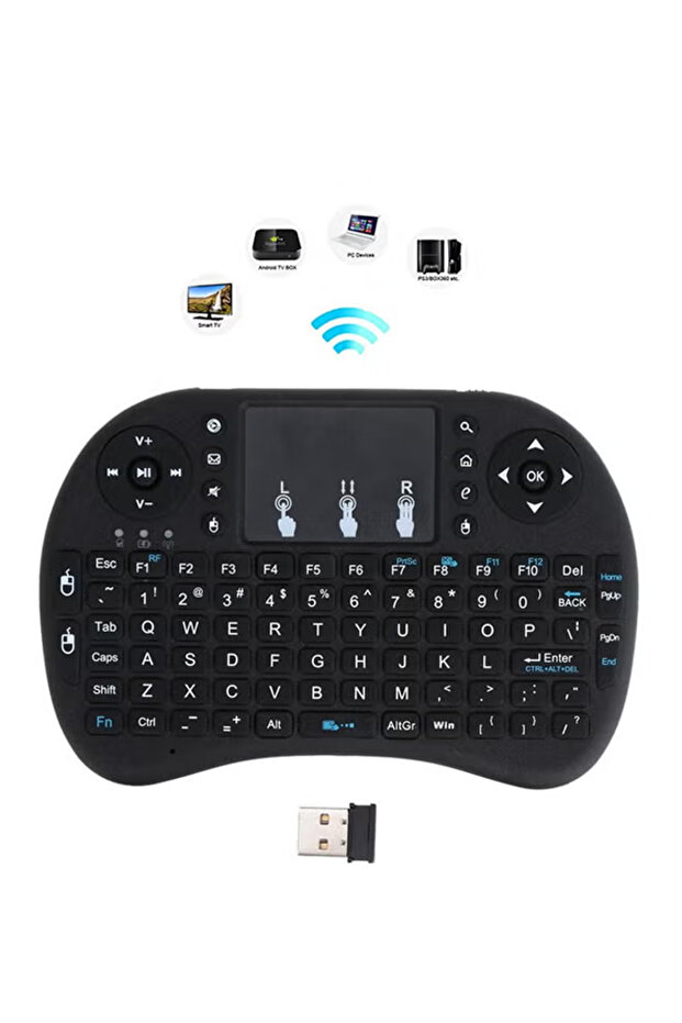 Wireless Mini Keyboard With Touchpad Black - 1