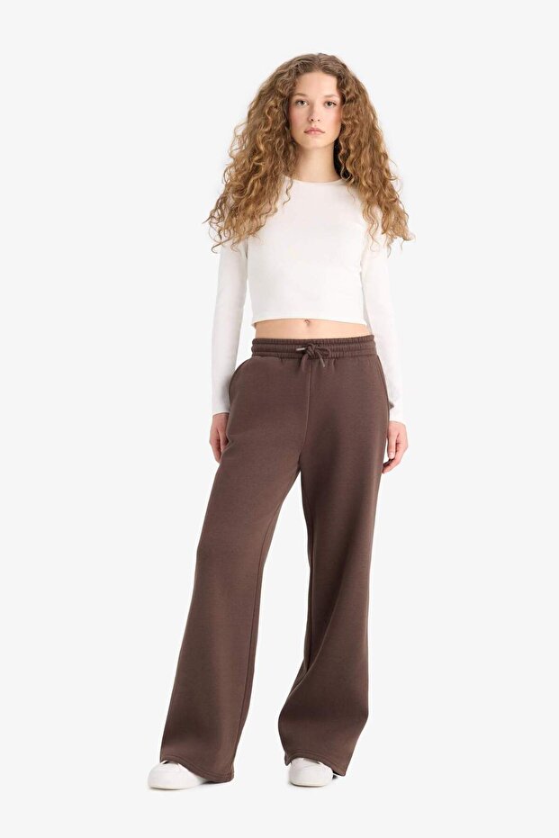 Straight Fit Beli Bağcıklı Cepli Düz Paça Eşofman Altı A0954AX25WN - 2