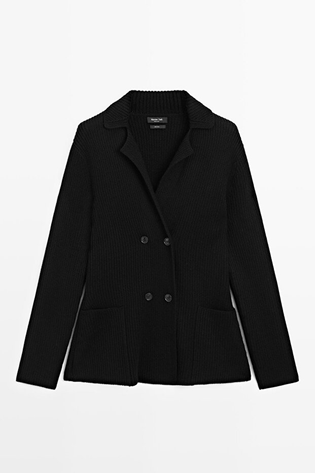 %100 yün kruvaze hırka - 5