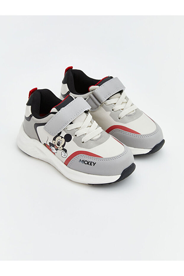 Shining Store'dan Işıltılı Seçimler | Mickey Mouse Baskılı Erkek Bebek Spor Ayakkabı - 1