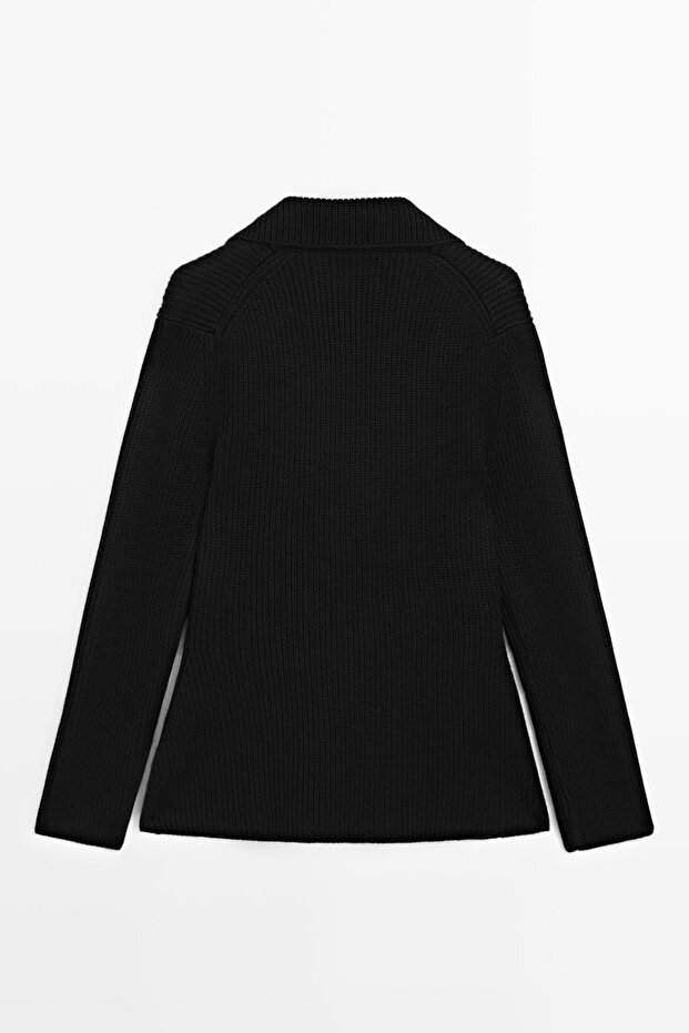 %100 yün kruvaze hırka - 8