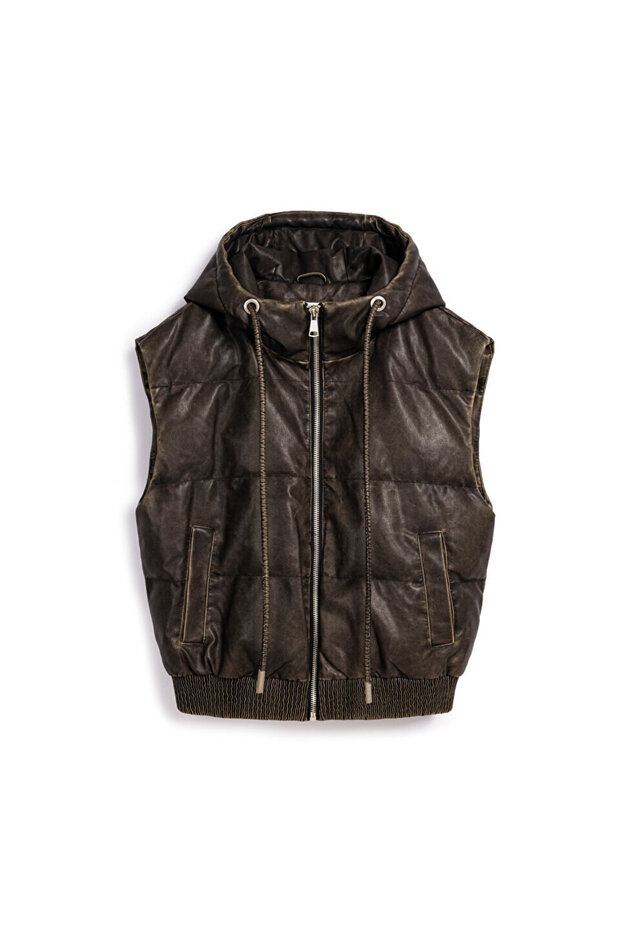 DERİ GÖRÜNÜMLÜ YELEK - 6