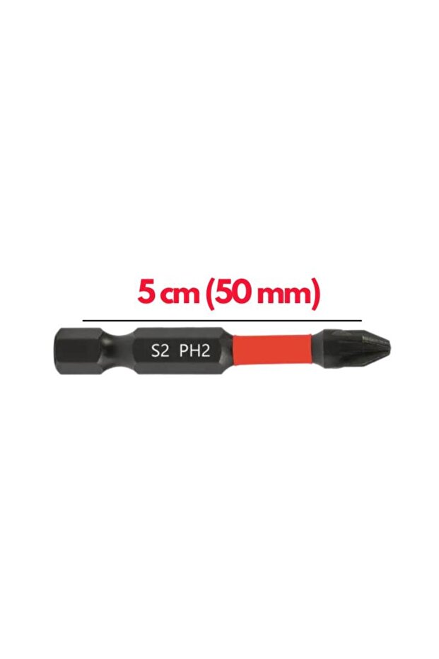 3 Adet PH-2 50 mm Mıknatıslı S2 Çelik Bits Uç Matkap Ucu - 2