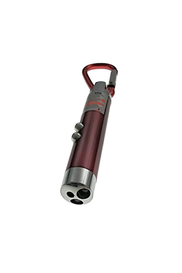 Keychain flashlight with 2 LEDs and red laser pointer - 1