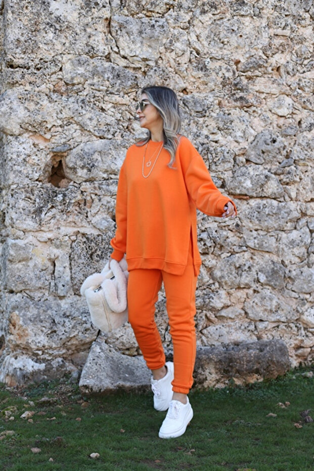 بنطال رياضي برتقالي مطاطي - 5