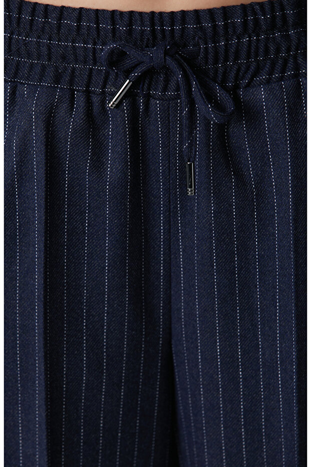 Lacivert Yün Mix Jogger Pantolon - 5