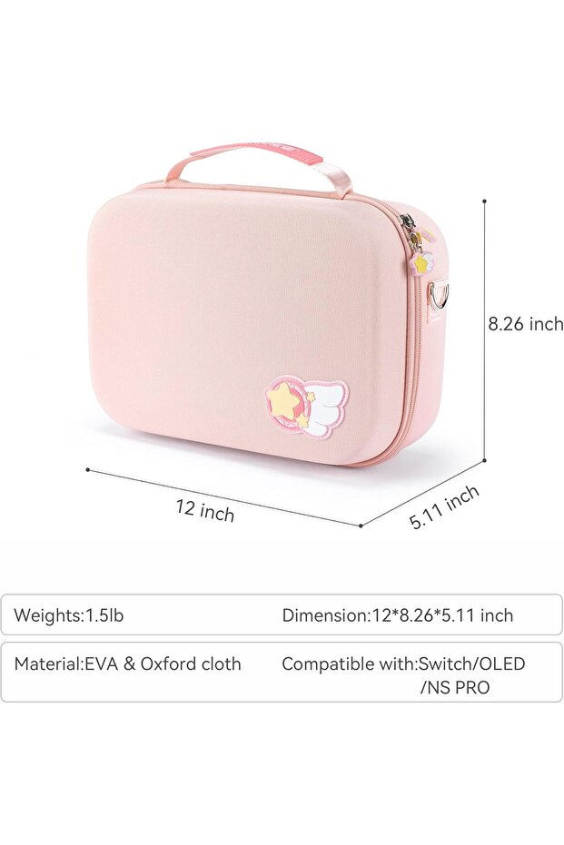 Switch Carrying Case Large Travel Case for Switch/OLED with 16 Game-Card Slots for Switch - 3
