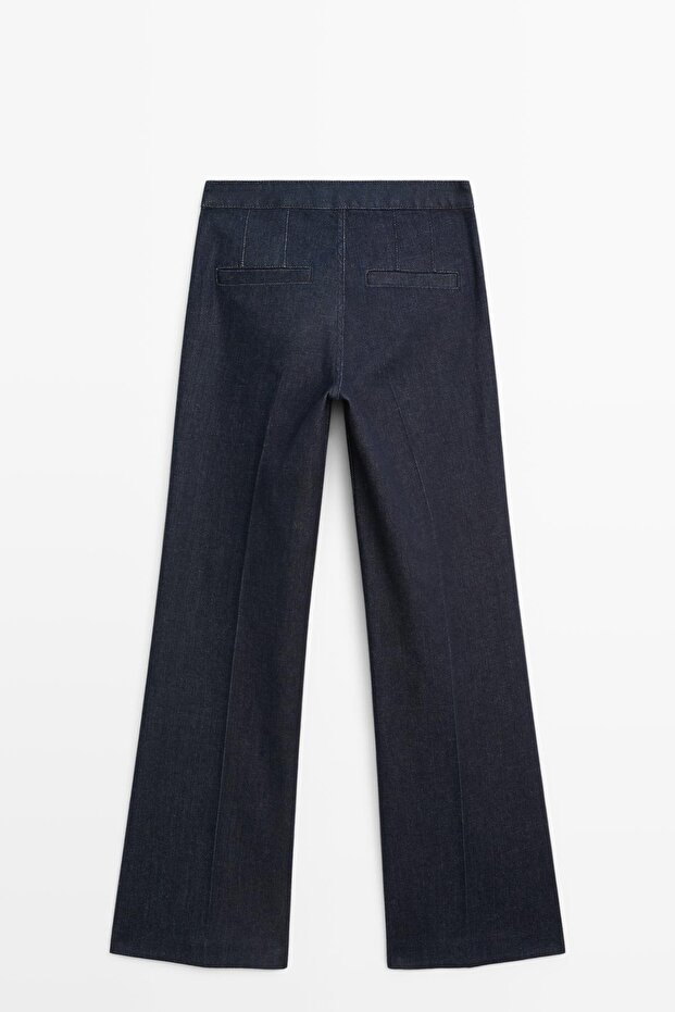 İspanyol paça yüksek bel jean - 8