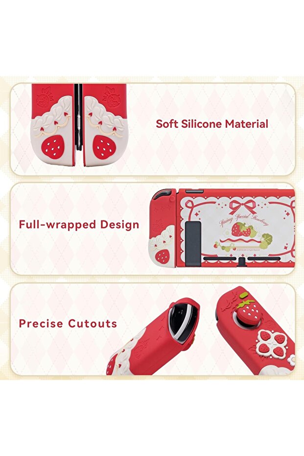 Protective Case for Switch Slim Cover Case Compatible with Switch Separable Soft Silicone - 3