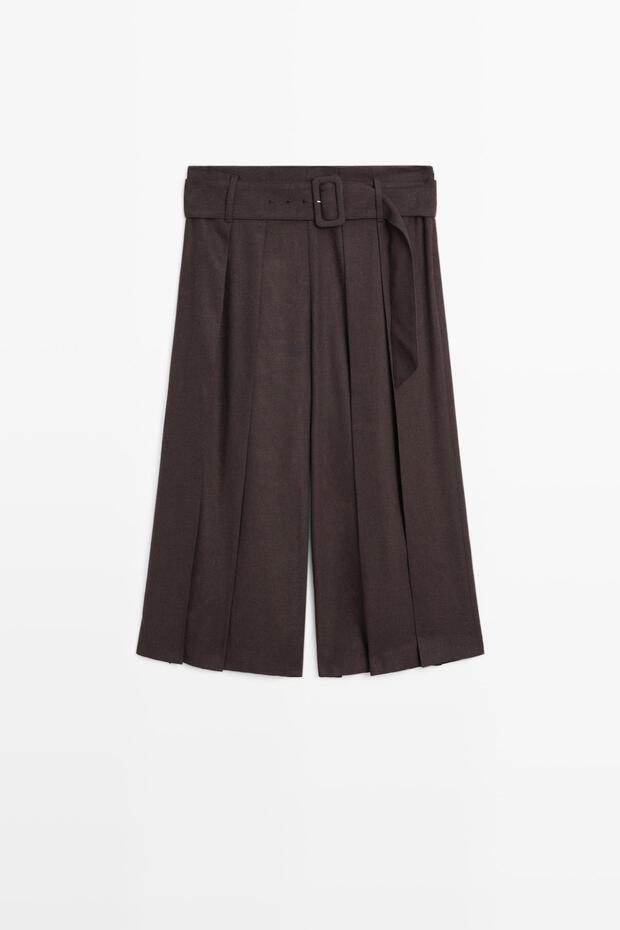 Kemerli şort etek - 5