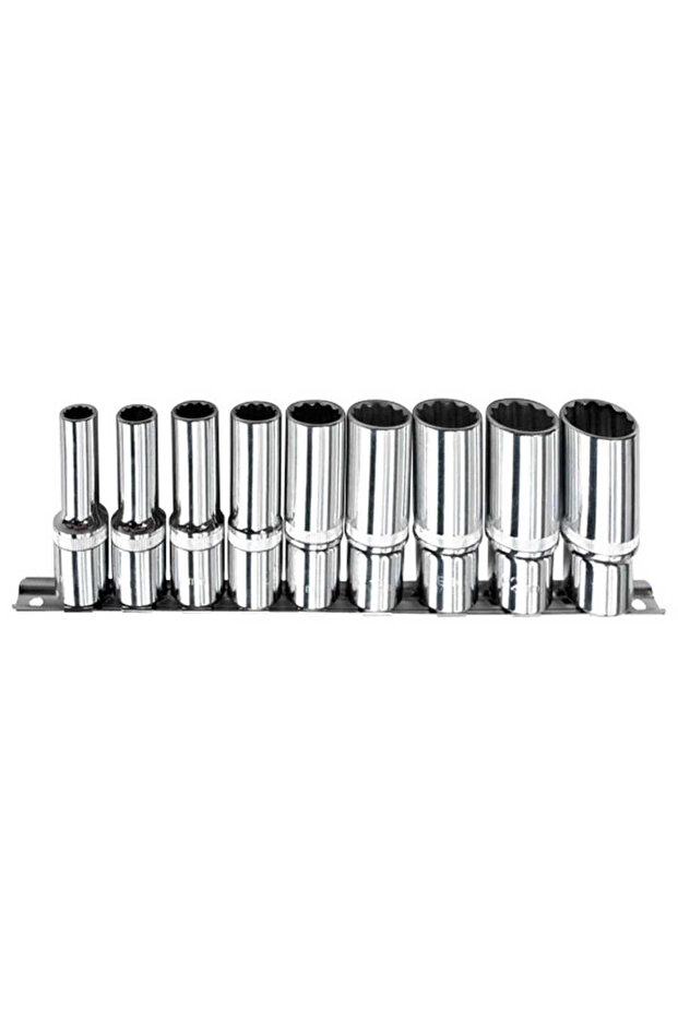 Form 1/2\" 12 Point Deep Star Socket Wrench Set 9 Pieces - C24-Rb09 - 1