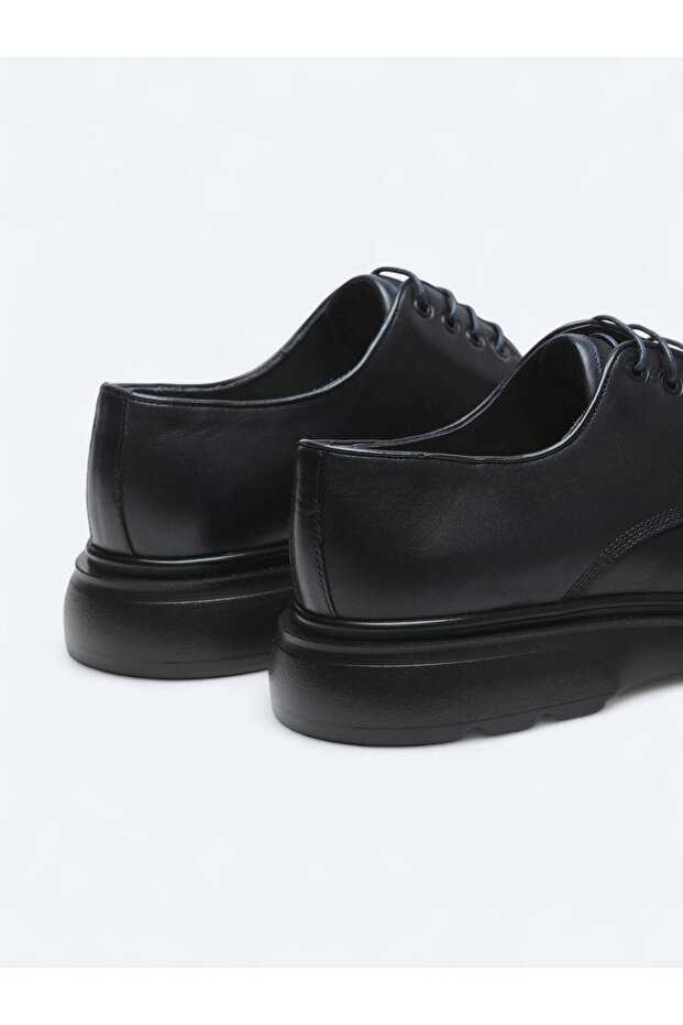 Lacivert Deri Smart Casual Ayakkabı - 5