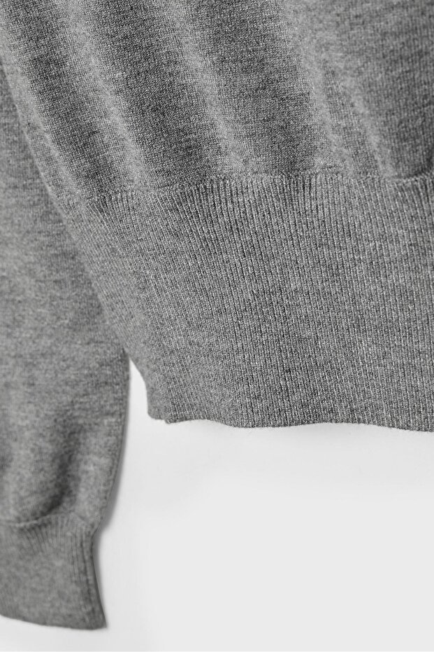 Geniş yaka triko kazak - 7