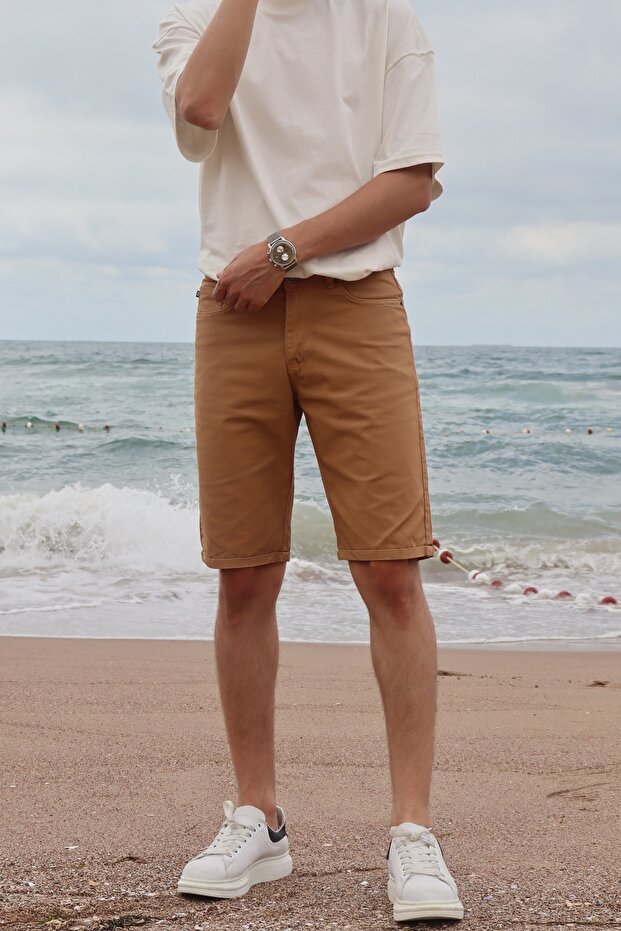 Men'S, 5 Pockets, Double Leg, Colorfast, Cotton Gabardine Shorts 24Inp151