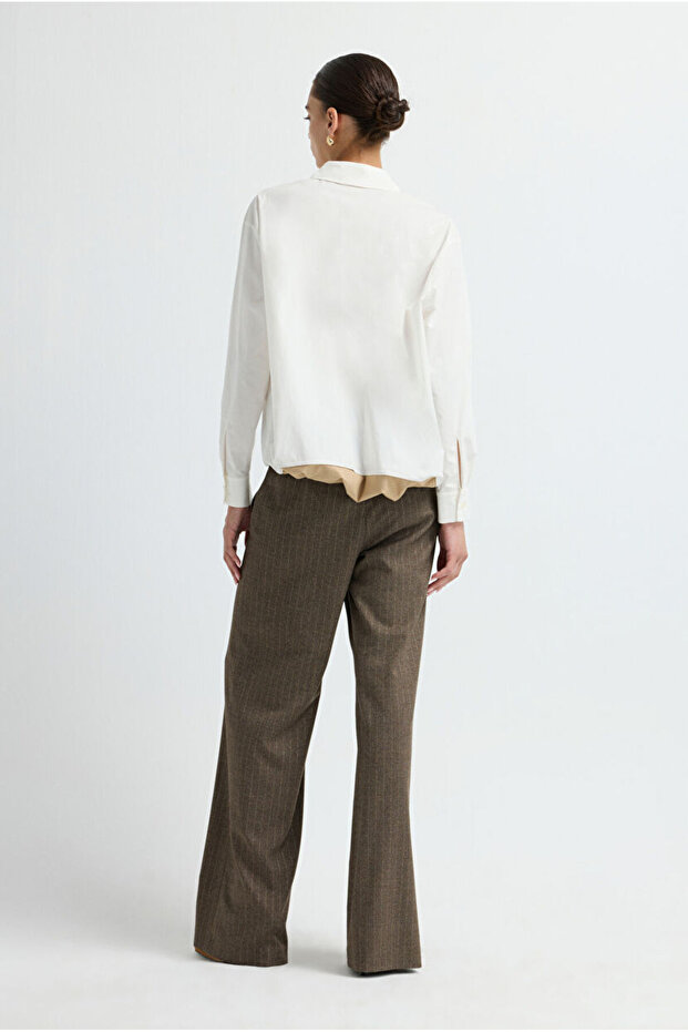 Büzgü Detaylı Gömlek - 5