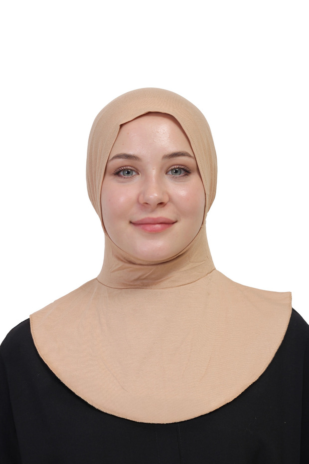 Practical Neck Collar Snap-On Bonnet – Sports Bonnet – Non-Slip, Anti-Sweat – Beige