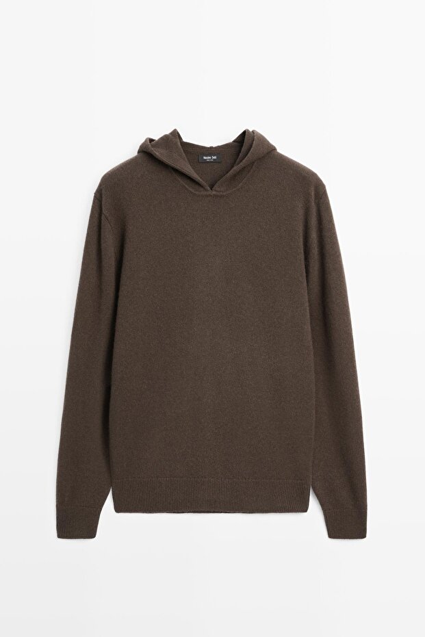 Kapüşonlu triko kazak - 5