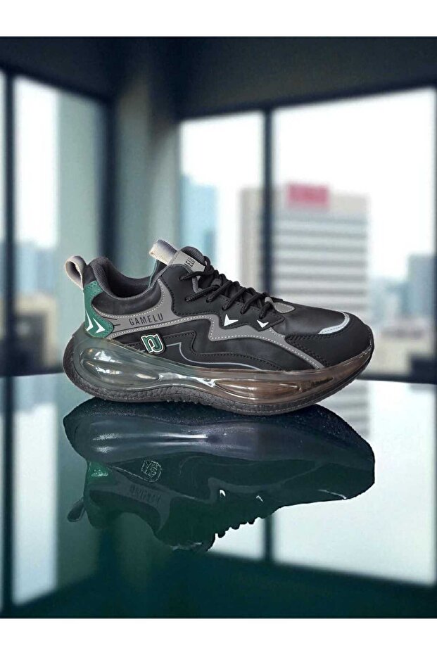 Men's Sports Shoes – Microfiber with Flexible Rubber Soles for Running & Walking