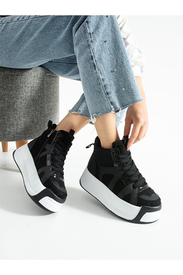 Sogno Black Women's Sneakers Boots