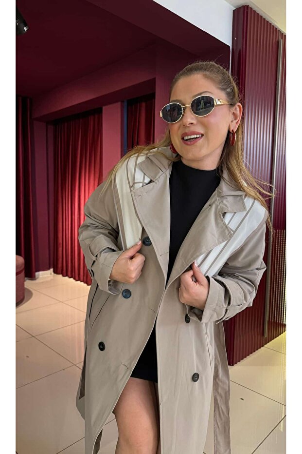 Fularlı Uzun Trenç - 4