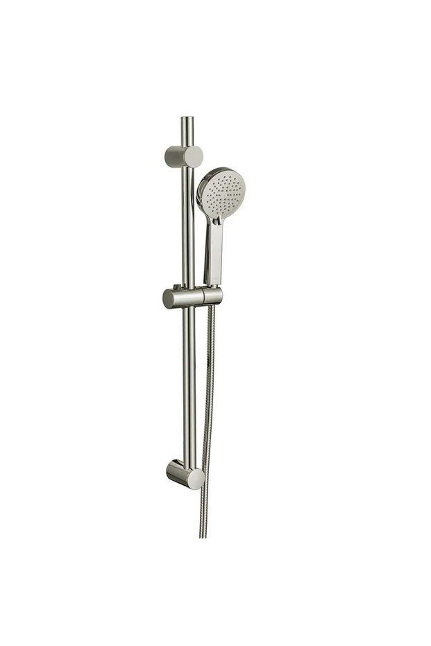 Milano Calli Shower Kit – Adjustable Rail, Handheld Shower & Hose | Brushed Nickel 3-Piece Set
