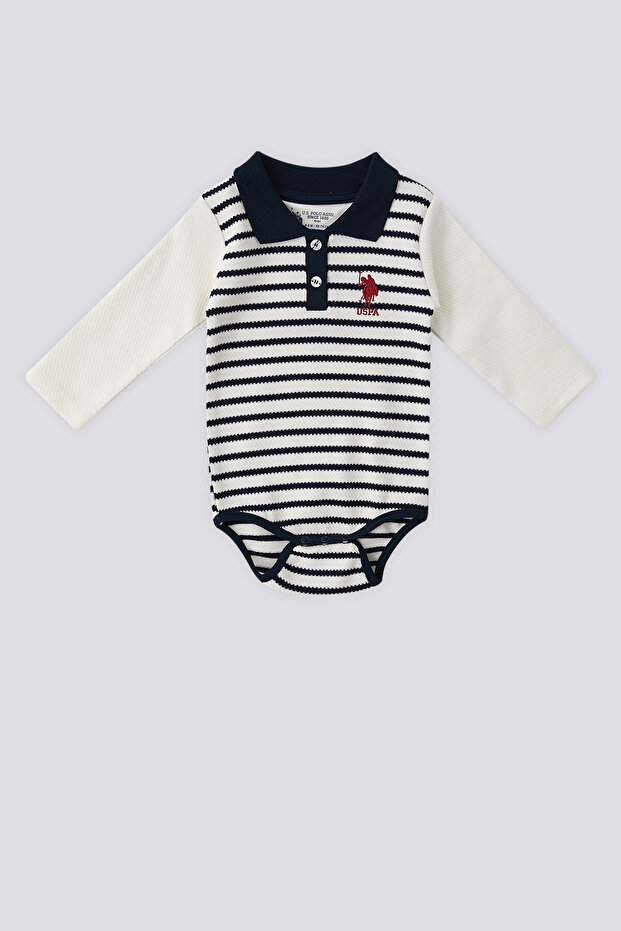 U.S. Polo Assn Baby Girl Navy Blue Bodysuit