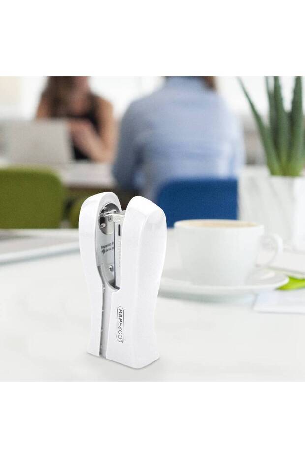 Stand-up plastic stapler 20 sheets white - 2