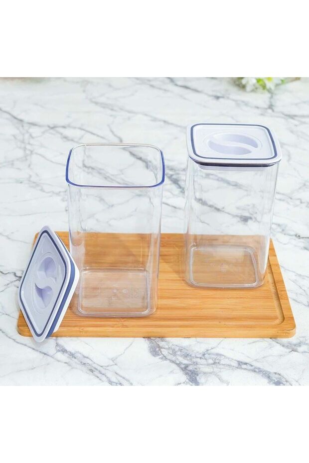 Proo 2-Piece Leakproof Container Set – Smart Lock Food Storage Jars, 3100ml Each - 1