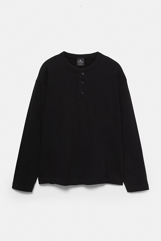 Düğmeli yaka düğmeli tişört - 6