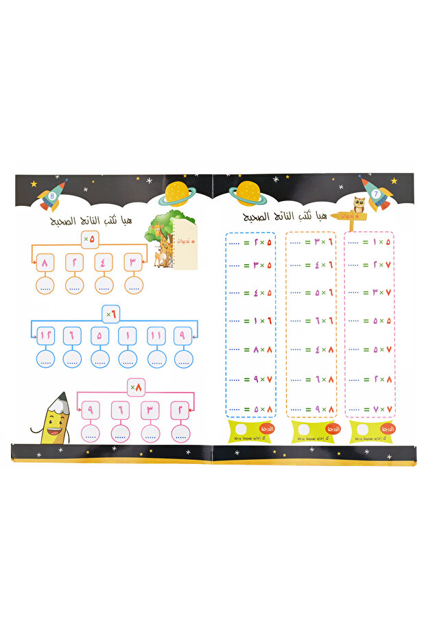 Arabic multiplication table - 4
