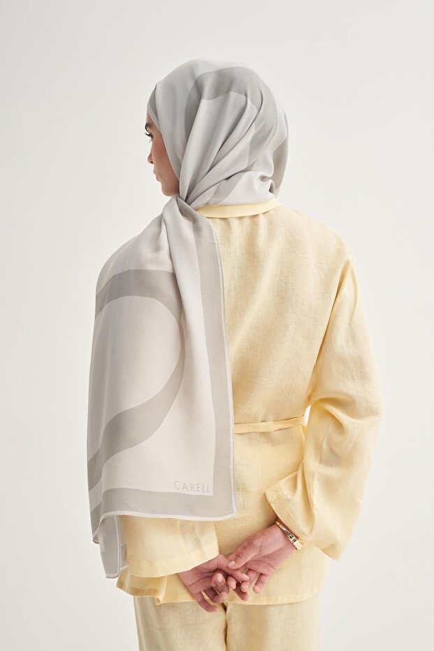 Linea Monogram Floş Şal Gri - 1