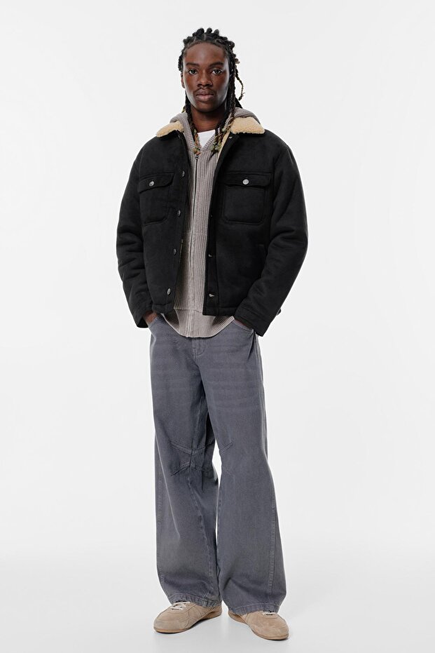 Çift yüzlü trucker ceket - 3