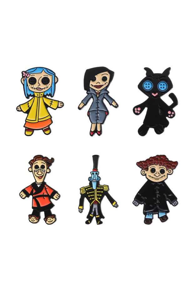 TUTZ607 Creative Personality Patch Muppet Brooch Geometric Pattern Set Clothing Accessories Bag Hat