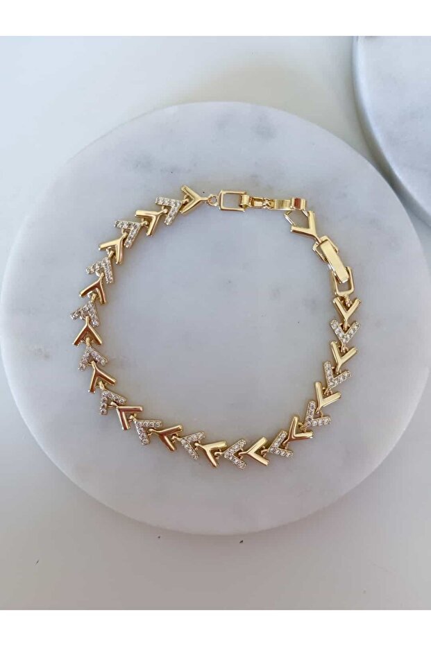 TAŞLI ZİGZAG BİLEKLİK - 1