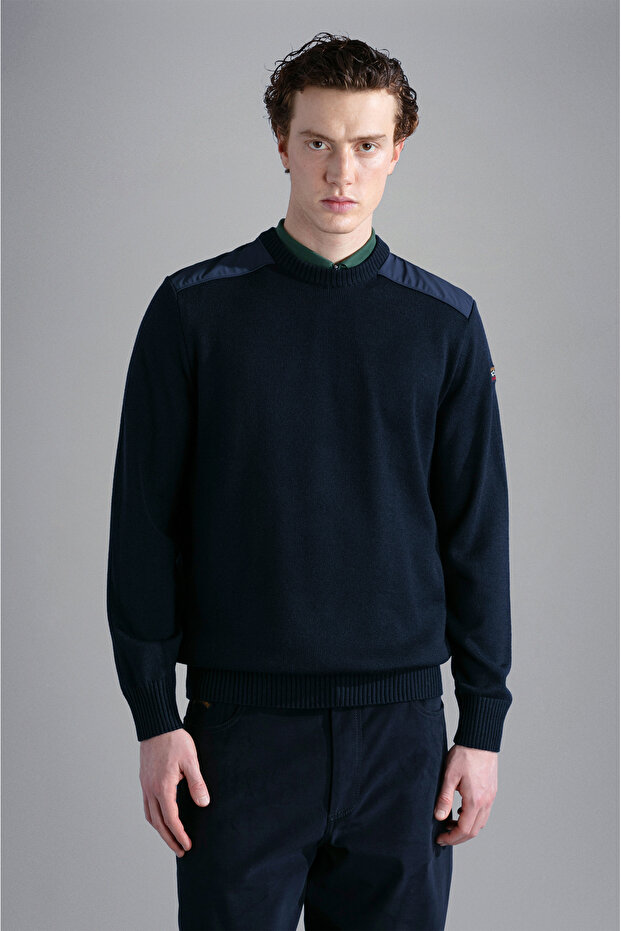 MEN'S KNITTED ROUNDNECK C.WWOOL