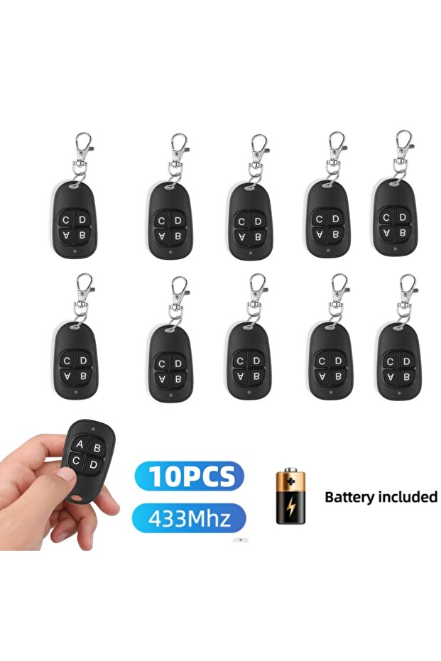 10PCS 433 Mhz RF Copy Remote Control Key 433.92mhz 4CH Transmitter Duplicated Cloning Code Car Key F - 1