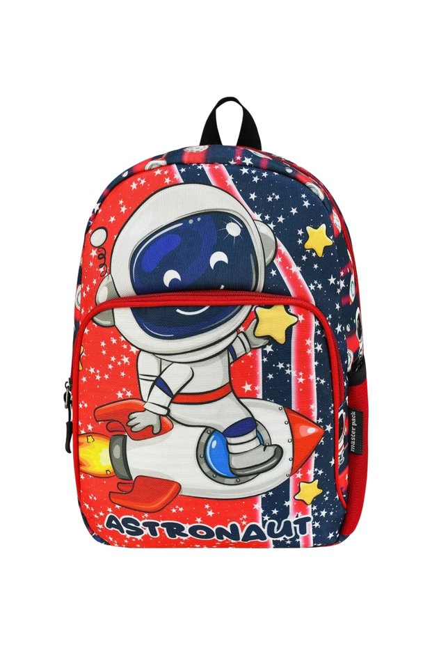 Kindergarten Nursery Boys' Astronaut Backpack with Water Bottle Compartment and 2 Compartments 118