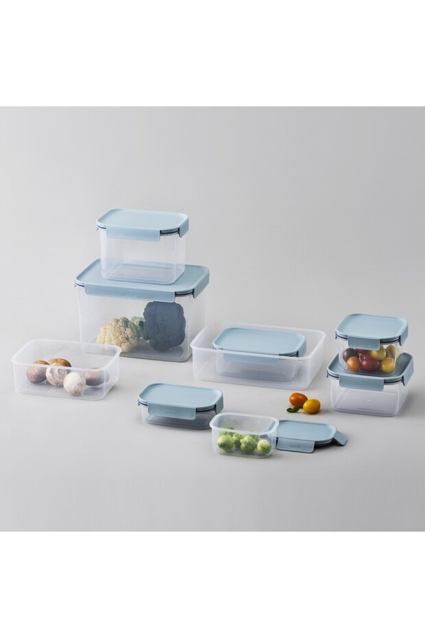 Classic Plus Rectangle Food Container 910ml – Mint, 4-Side Locking, Stackable & Leakproof - 5