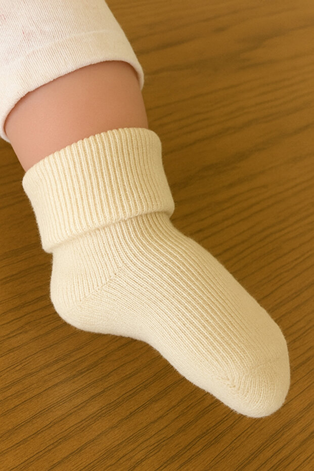 Baby Girl Cotton Newborn Basic Plain Ankle Socks Set of 3 (0-3 Months)