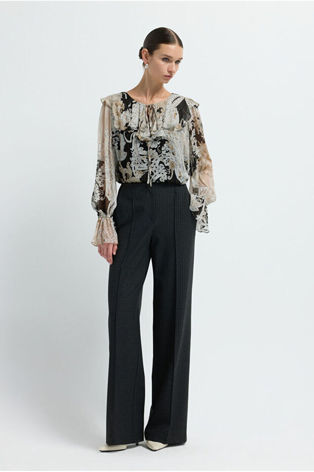 Çizgili Pantolon - 1