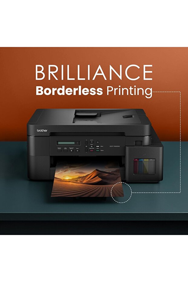 Wireless All In One Ink Tank Printer, DCP-T830DW, Automatic Duplex Print & Scan, ADF - 3