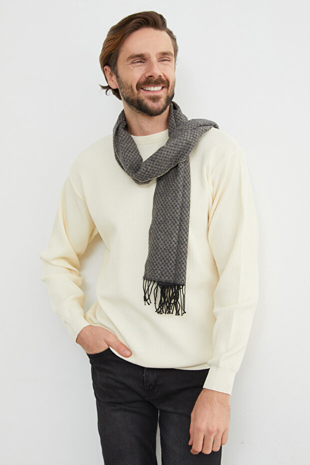 Basic Bisiklet Yaka Triko Kazak - 1