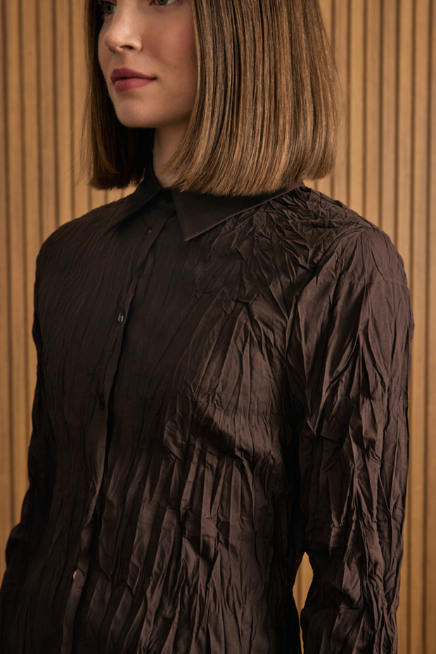 Kraşlı Cotton Gömlek - 6