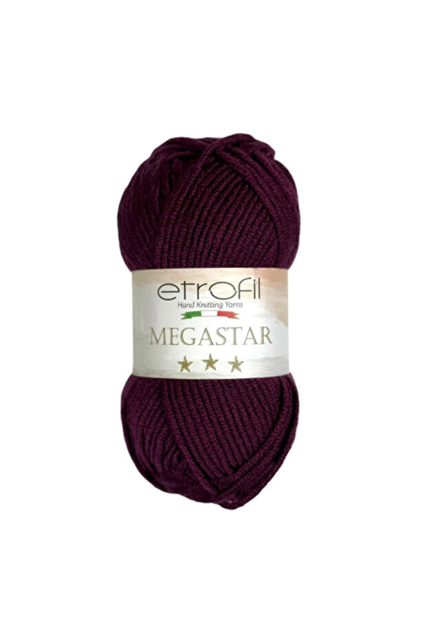Megastar – 25% Wool 75% Acrylic, 100 g / 110 m Thick and Soft Hand Knitting Yarn-70609-1 Pcs