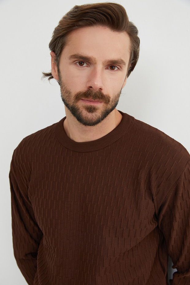 Basic Bisiklet Yaka Triko Kazak - 1