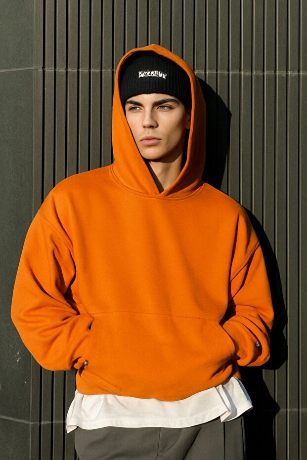 3-Thread Jersey Printed Unisex Hooded Sweatshirt